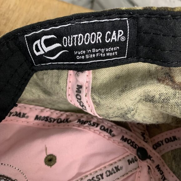 Mossy Oak Camo Hat Distressed Embroidered Adjustable Trucker Cap - Picture 7 of 7